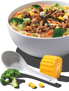 Soup Bowl with broccoli and corn
